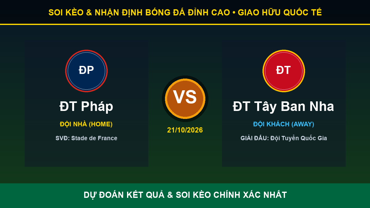 dự đoán kết quả trận ĐT Pháp và ĐT Tây Ban Nha - Banner đối đầu ĐT Pháp vs ĐT Tây Ban Nha