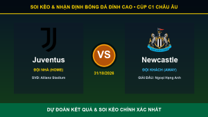 Nhận định phân tích trận Juventus và Newcastle ngày 31/10/2026