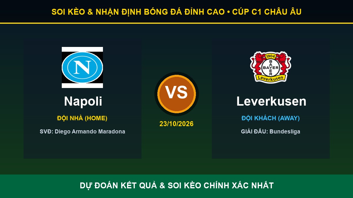 nhận định phân tích trận Napoli và Leverkusen - Banner đối đầu Napoli vs Leverkusen