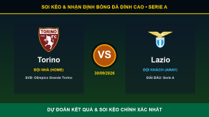 Nhận định phân tích trận Torino và Lazio ngày 30/09/2026