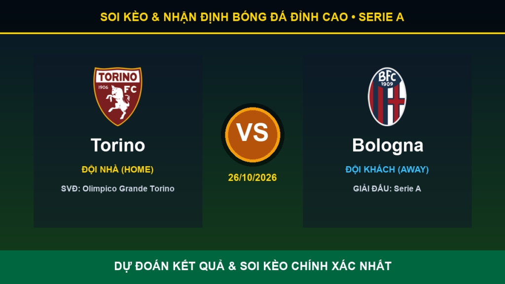 tỷ lệ kèo 7M trận Torino và Bologna - Banner đối đầu Torino vs Bologna