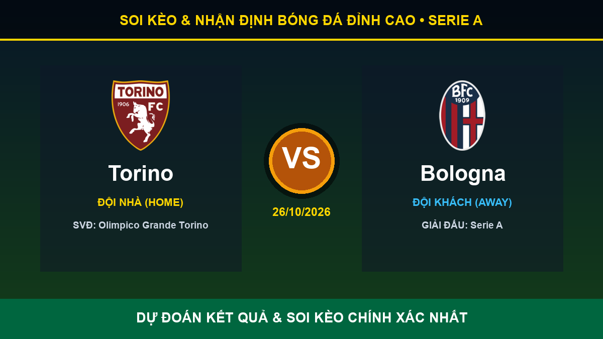 tỷ lệ kèo 7M trận Torino và Bologna - Banner đối đầu Torino vs Bologna